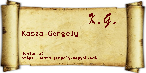 Kasza Gergely névjegykártya